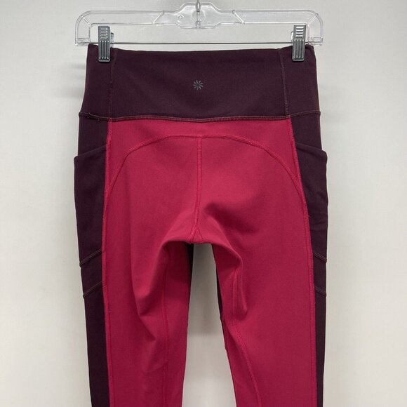 Athleta Leggings Sz XS Women’s All In Structure 7/8 Tight in Auberge Burgundy - Picture 11 of 12